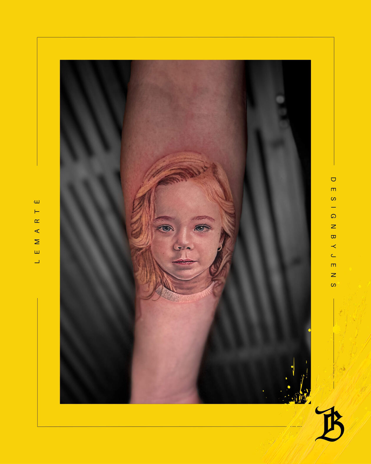 colour portrait tattoo shops near me, portrait tattoo by Jens Lemmens